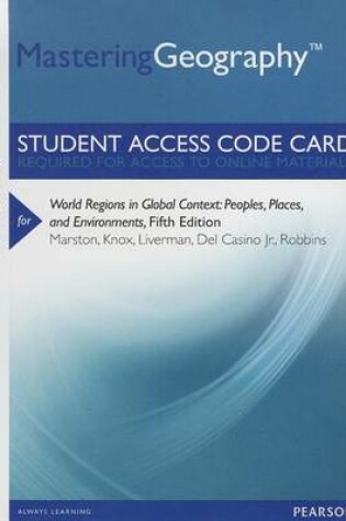 Cover of Mastering Geography -- Standalone Access Card -- for World Regions in Global Context