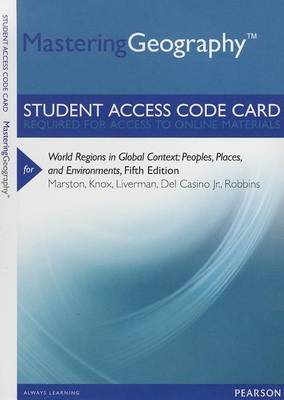 Book cover for Mastering Geography -- Standalone Access Card -- for World Regions in Global Context