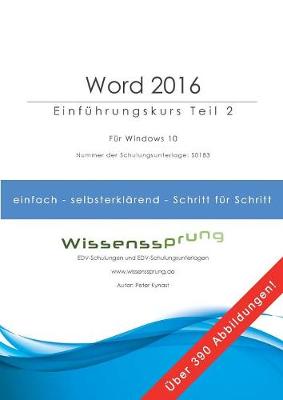 Book cover for Word 2016 - Einführungskurs Teil 2