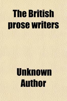 Book cover for The British Prose Writers (Volume 1)