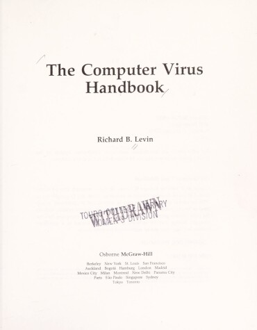 Book cover for Computer Virus Handbook