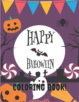 Book cover for Happy Halloween Coloring Book