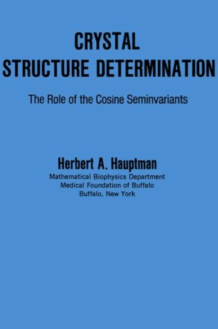 Cover of Crystal Structure Determination