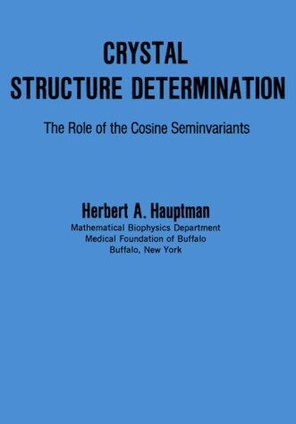 Book cover for Crystal Structure Determination