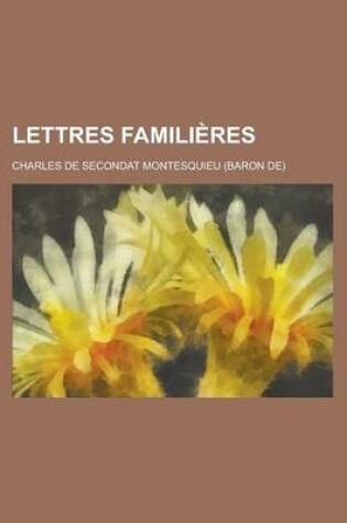 Cover of Lettres Familieres