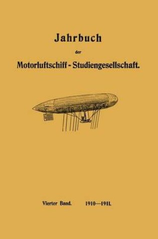Cover of Jahrbuch Der Motorluftschiff-Studiengesellschaft