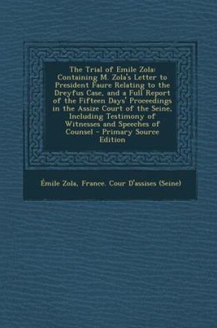 Cover of The Trial of Emile Zola