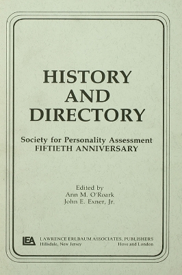 Cover of History and Directory
