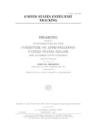 Cover of United States entry/exit tracking