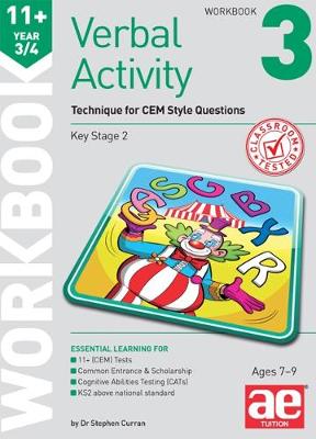 Book cover for 11+ Verbal Activity Year 3/4 Workbook 3