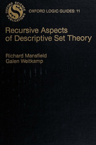 Cover of Recursive Aspects of Descriptive Set Theory