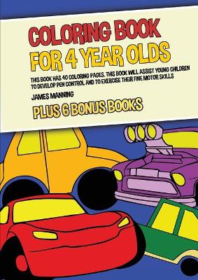 Book cover for Coloring Book for 4 Year Olds (Cars)