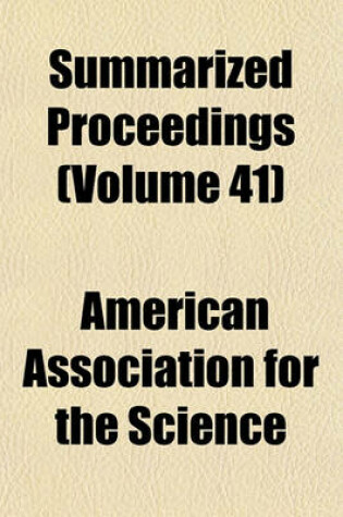 Cover of Summarized Proceedings (Volume 41)