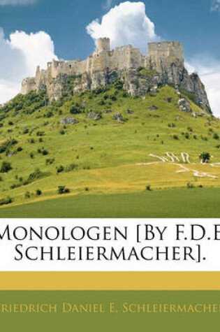 Cover of Monologen [By F.D.E. Schleiermacher].