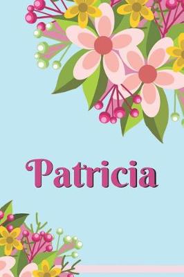 Book cover for Patricia Personalized Blank Lined Journal Notebook