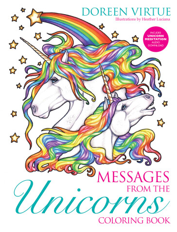 Book cover for Messages from the Unicorns Coloring Book