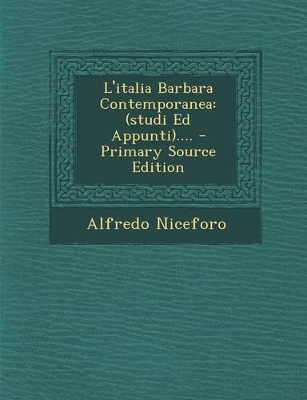 Book cover for L'Italia Barbara Contemporanea