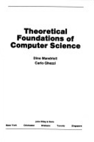 Cover of Theoretical Foundations of Computer Science