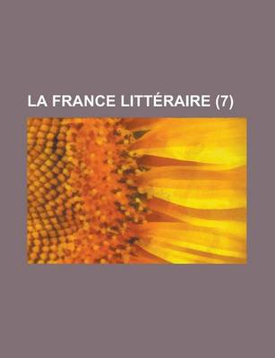 Book cover for La France Litteraire (7)