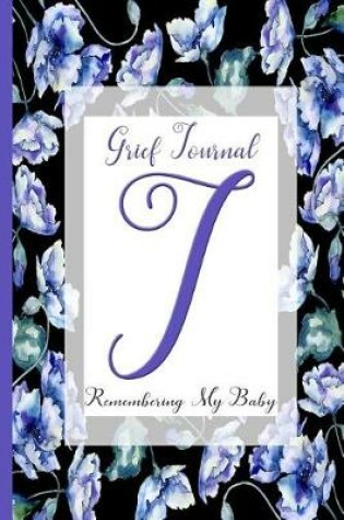 Cover of Blue Watercolor Flowers, Monogram Letter J