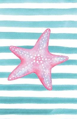 Book cover for Pink Starfish Watercolor Stripe Journal, Narrow Ruled