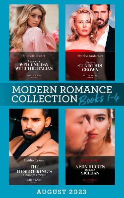 Book cover for Modern Romance August 2023 Books 1-4