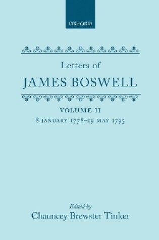 Cover of Letters of James Boswell V 2 C