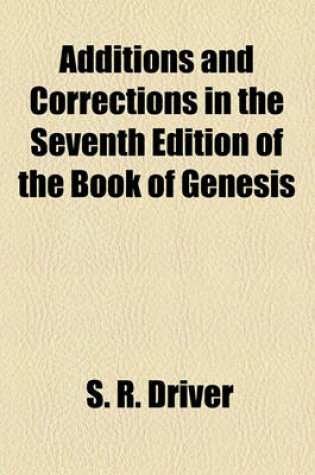 Cover of Additions and Corrections in the Seventh Edition of the Book of Genesis