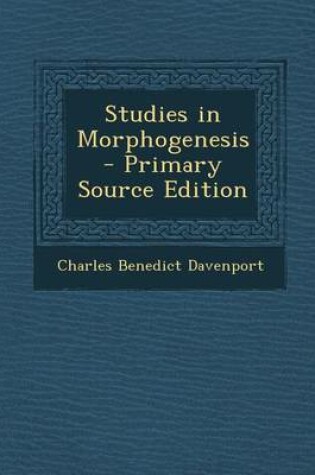 Cover of Studies in Morphogenesis