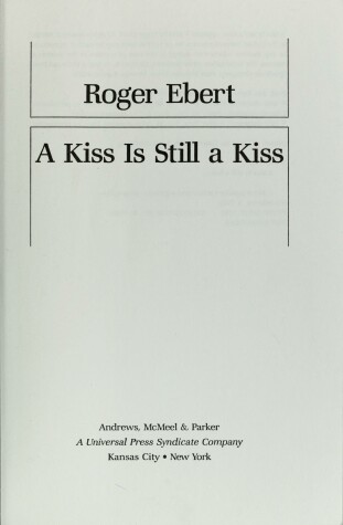 Book cover for A Kiss is Still a Kiss