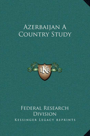 Cover of Azerbaijan a Country Study