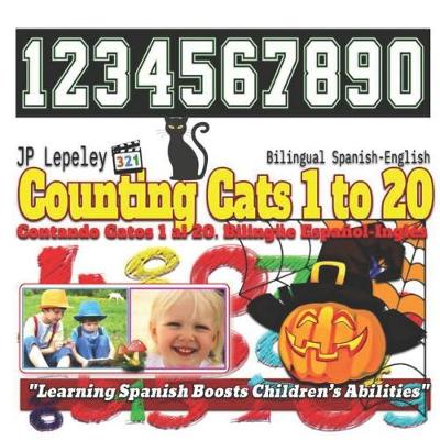 Book cover for Counting Cats 1 to 20. Bilingual Spanish-English