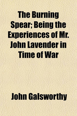 Book cover for The Burning Spear; Being the Experiences of Mr. John Lavender in Time of War