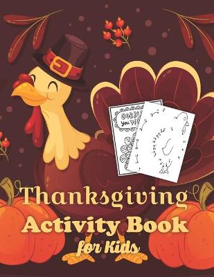 Book cover for Thanksgiving Activity Book for Kids