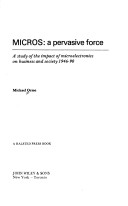 Book cover for Orme: *Micros*-A Pervasive Force-A Study