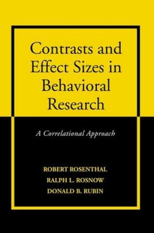 Cover of Contrasts and Effect Sizes in Behavioral Research