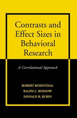 Book cover for Contrasts and Effect Sizes in Behavioral Research