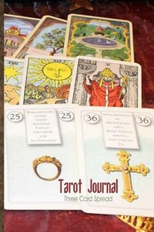 Cover of Tarot Journal Three Card Spread - Card Reading