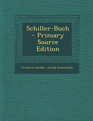 Book cover for Schiller-Buch - Primary Source Edition