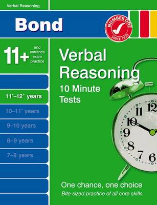 Book cover for Bond 10 Minute Tests Verbal Reasoning 11-12+ Years