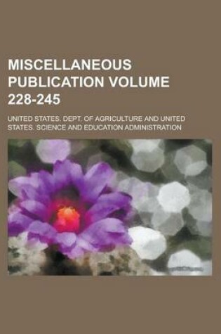 Cover of Miscellaneous Publication Volume 228-245