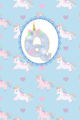 Book cover for Unicorn Monogram Journal - Letter Q