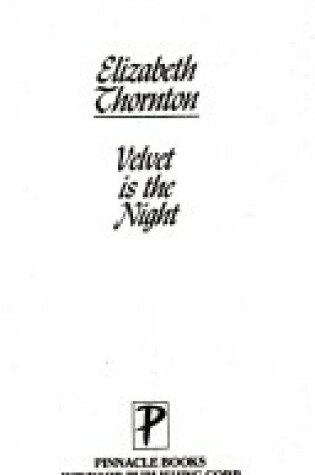 Cover of Velvet Is the Night