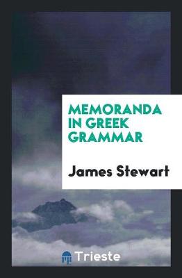 Book cover for Memoranda in Greek Grammar