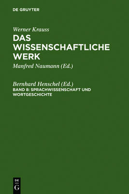 Cover of Sprachwissenschaft Und Wortgeschichte