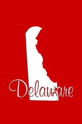 Book cover for Delaware - Red Lined Notebook with Margins