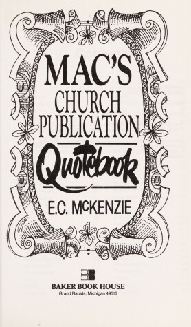 Cover of Mac's Church Publication Quotebook