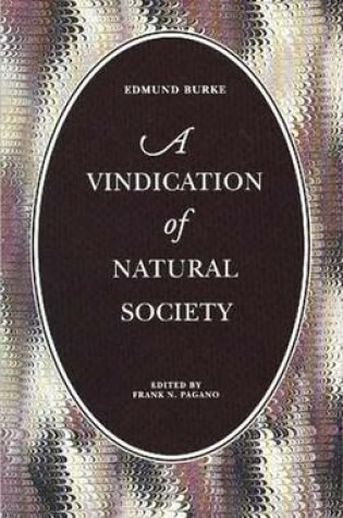 Cover of Vindication of Natural Society
