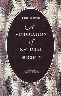 Book cover for Vindication of Natural Society