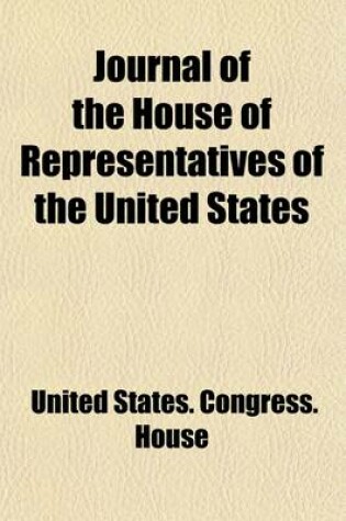 Cover of Journal of the House of Representatives of the United States